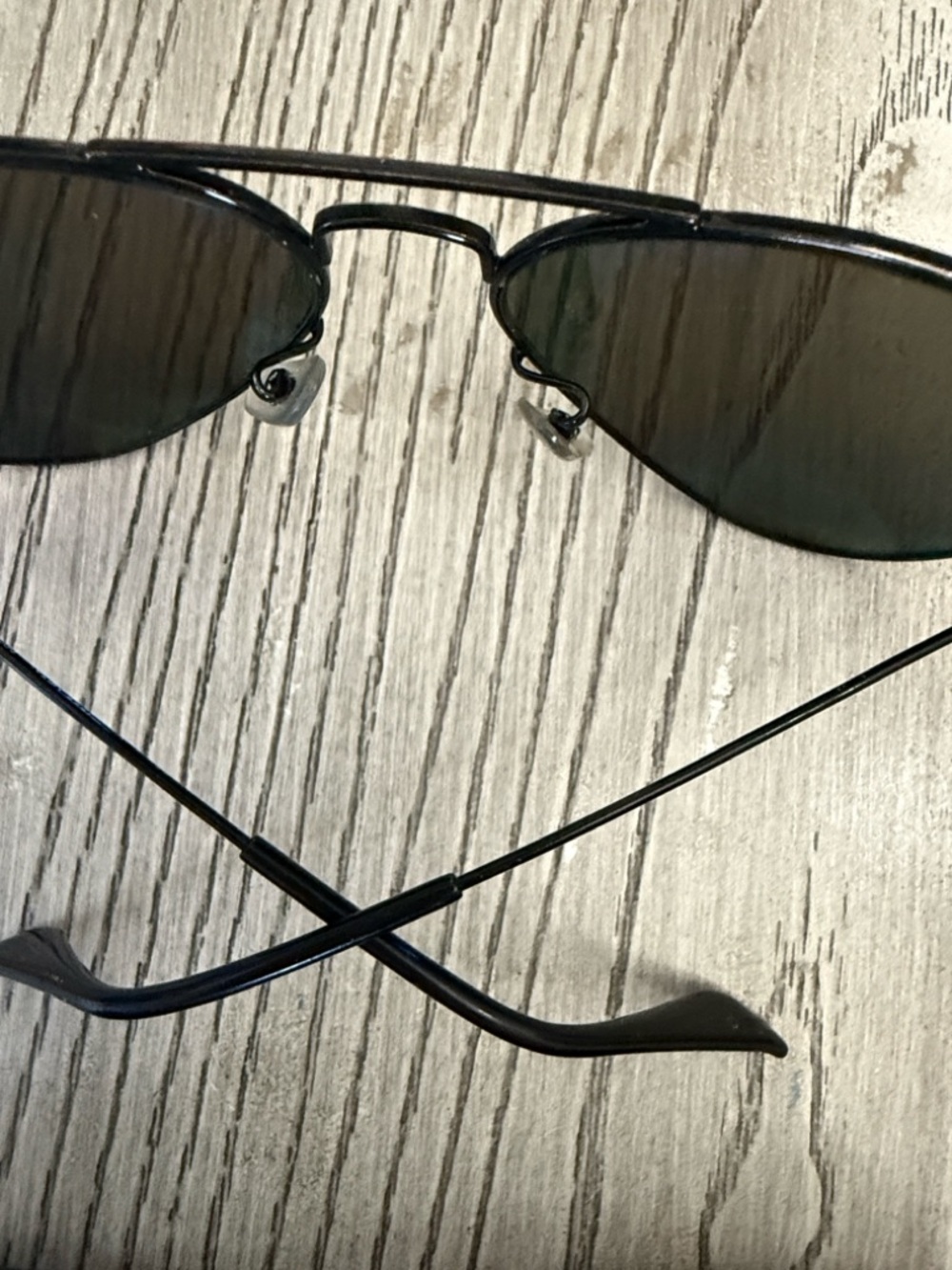 Ray-Ban Aviator Sunglasses Black Frame Green Lenses Polarized - Picture 8 of 9